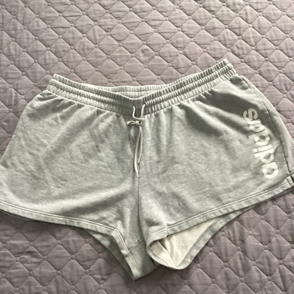 Adidas Fleece Womens Shorts Size 3X Grey Drawstring‎